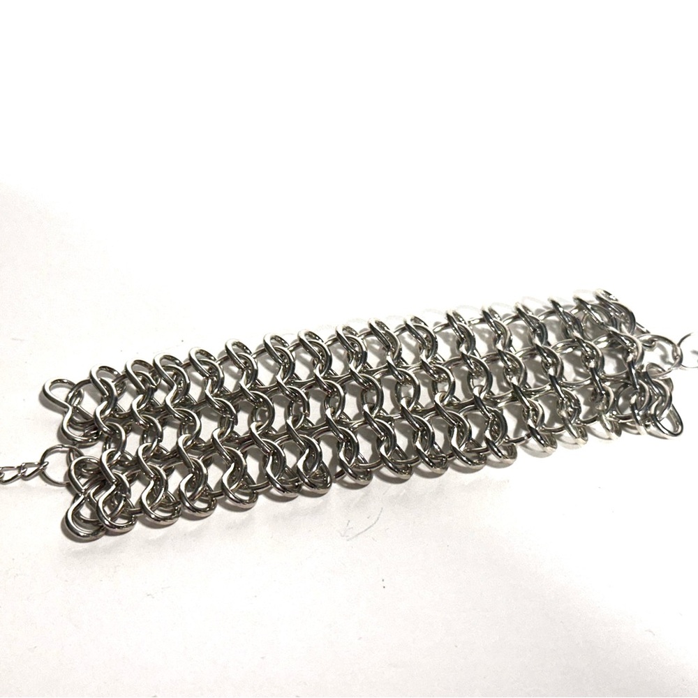 Gothic Chain Maille Chainmail Bracelet Interlocking Rings Medieval Castlecore - Picture 2 of 9